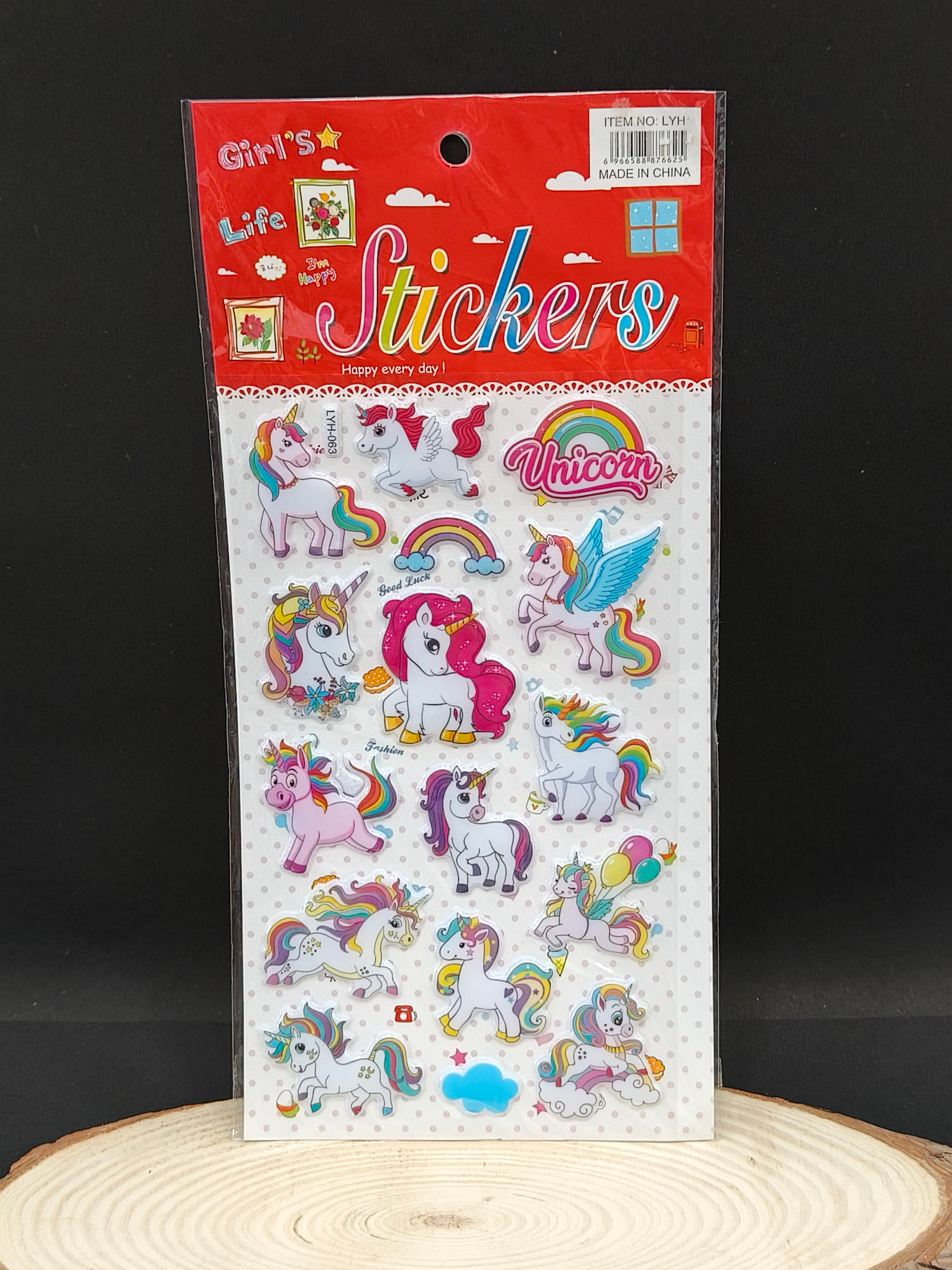 3D Puffy Stickers Set for Kids and Girls for Scrapbooking, Stationery and Crafting | Adorable and Reusable | Birthday Gift | Stickers for Kids Boys Girls | Plastic Multicolor (Pack of 2)